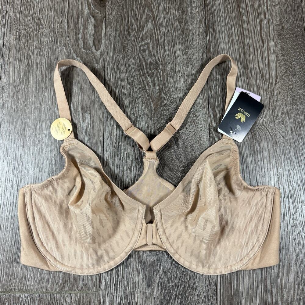 NWT Wacoal 36D Elevated Allure Front Close Underwire Bra 855436 Beige